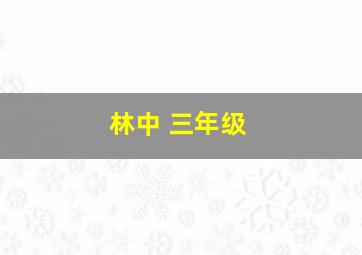 林中 三年级